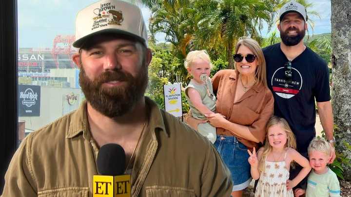 Jordan Davis Reveals 'There is No Vacation' When Juggling 3 Kids Under 5 (Exclusive)