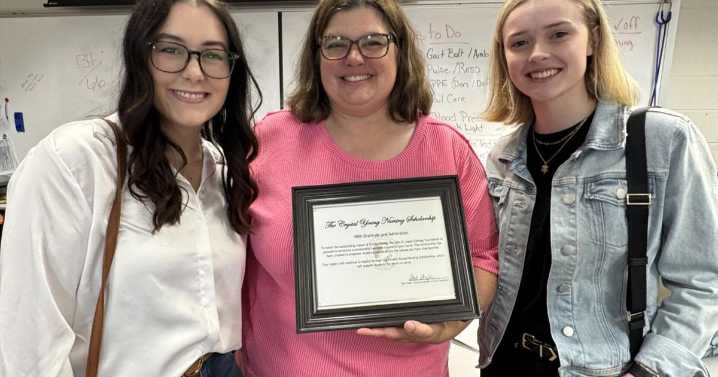 Local family establishes a scholarship in honor of JALC Nursing Instructor Crystal Young's impact on students