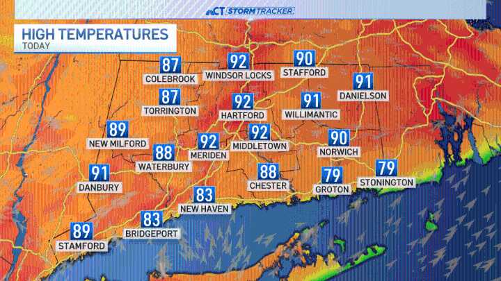 Temperatures to get into 90s Thursday