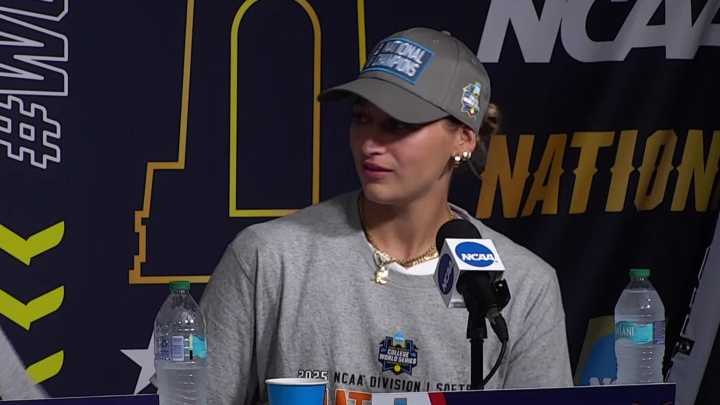 Texas softball players emotional reactions to winning WCWS