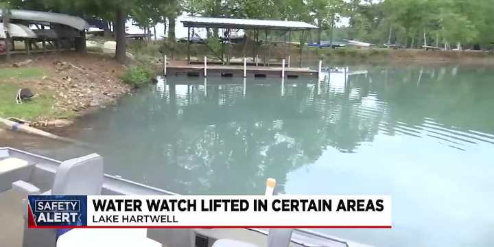Water watch lifted in certain areas on Lake Hartwell