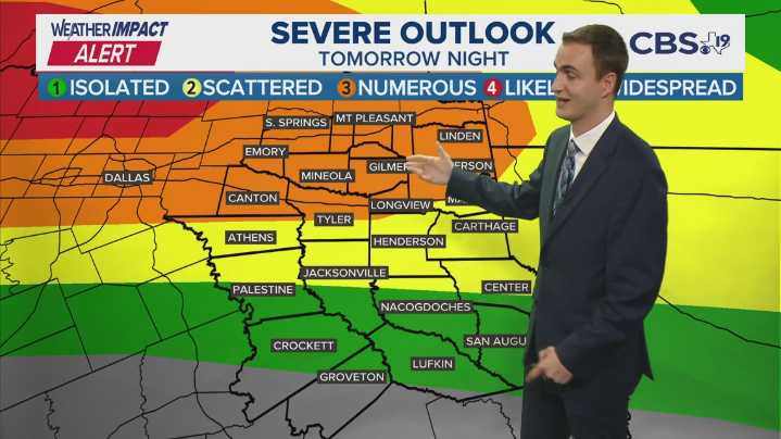 CBS19 Weather: Weather Impact Alert Sunday Night into early Monday morning