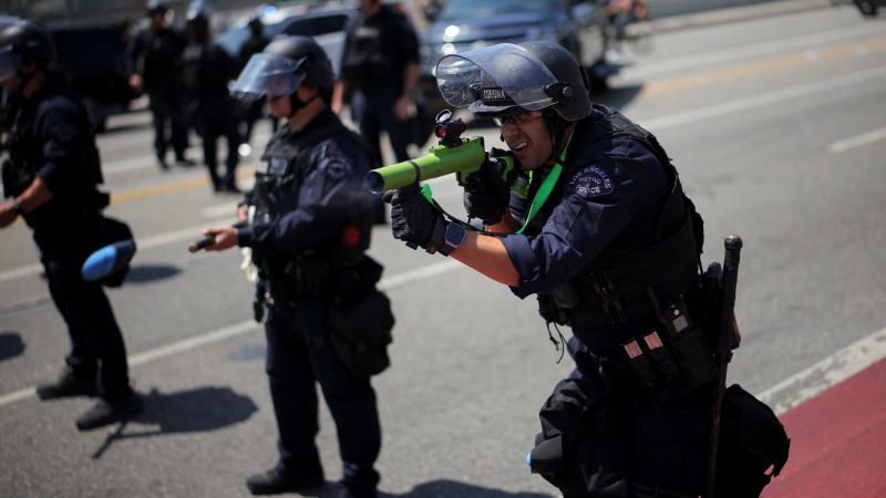 A look at the ‘less lethal’ weapons authorities used to crack down on Los Angeles protests