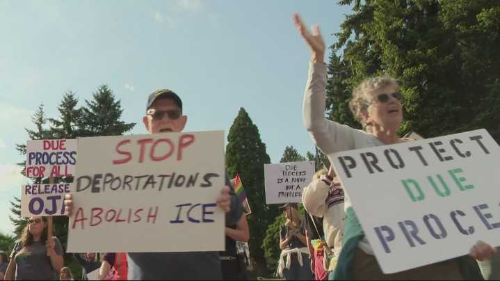 Vancouver protesters speak out against ICE arrest of transgender asylum seeker