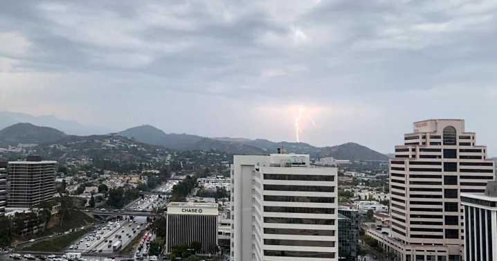 Afternoon thunderstorms sweep across L.A.