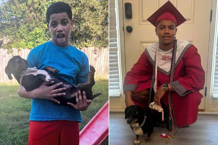 Teen Goes Viral After Dog Helps Him Prepare for Graduation (Exclusive)