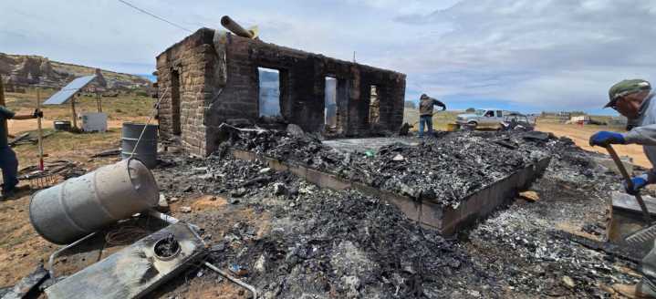 Two weeks after getting electricity for first time, home of Navajo Nation man lost in fire