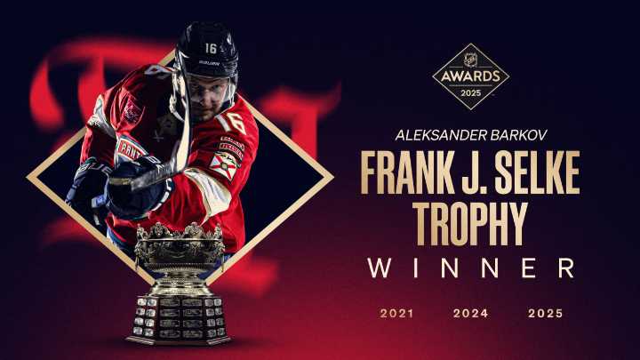 Florida Panthers Captain Aleksander Barkov Named Winner of 2025 Frank J. Selke and King Clancy Memorial Trophies