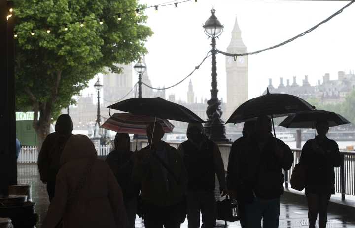 Sudden downpours and rumbles of thunder across parts of England