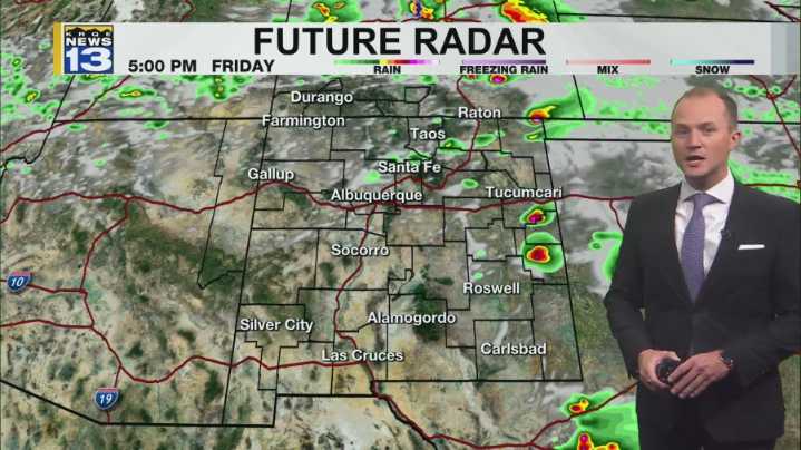 Severe storms moving through eastern New Mexico today