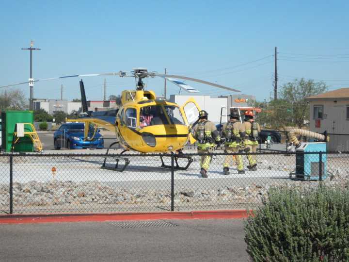 Medical-helicopter crash, response simulated in training at Mesa medical center