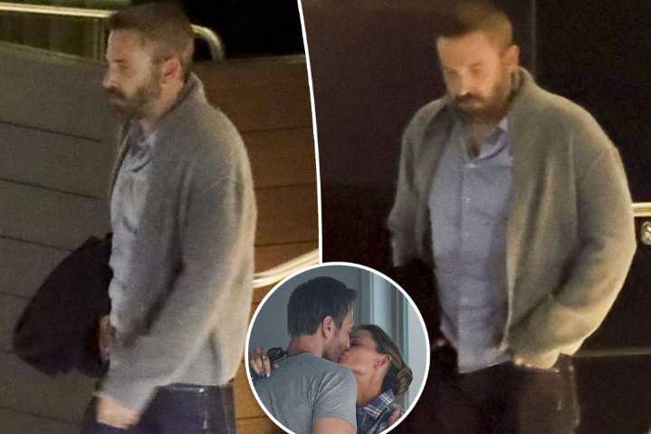 Somber Ben Affleck leaves restaurant solo after Jennifer Garner's PDA with boyfriend John Miller