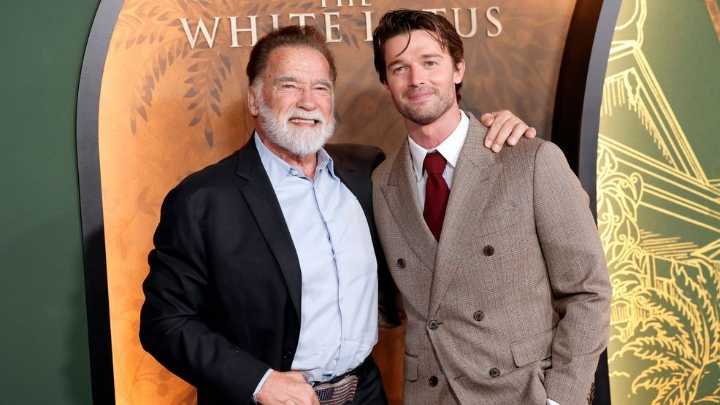 Arnold Schwarzenegger and his son Patrick talk famous last name and baring all on screen