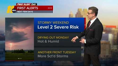 Storm chances increases along with severe risk