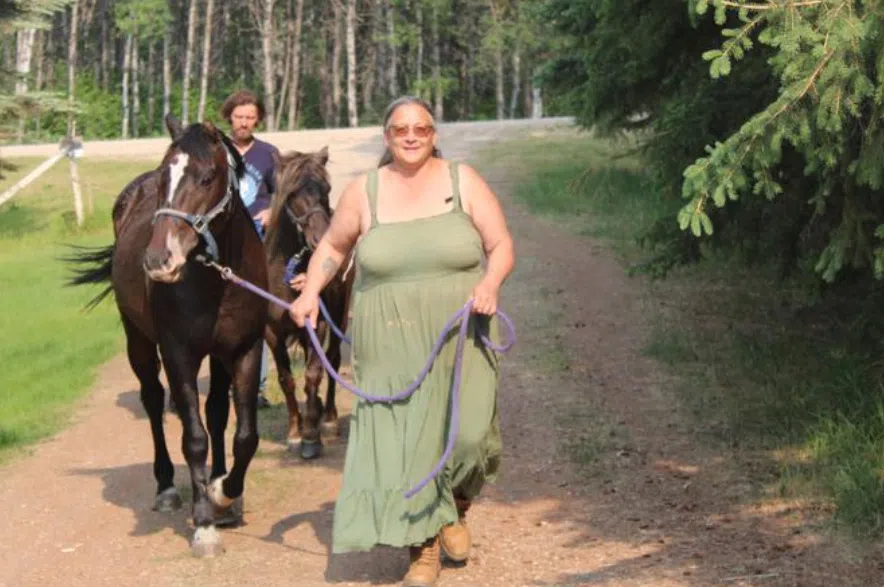 Tina’s ‘ark’ finds temporary home in Prince Albert after fleeing Pisew Fire