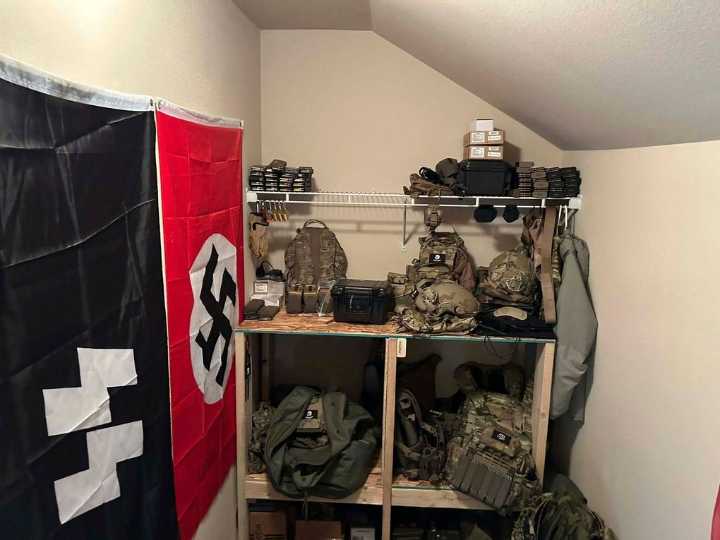 Cache of guns, armor and Nazi paraphernalia found during FBI raid of WA home