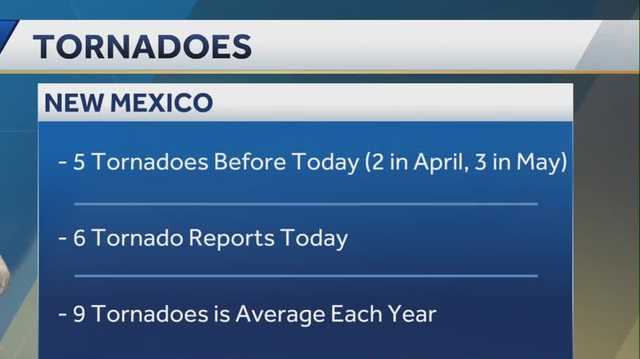 How many tornadoes have been confirmed in New Mexico this year?