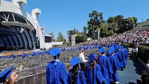 Palisades Charter High School seniors graduate at iconic Hollywood Bowl after devastating wildfires