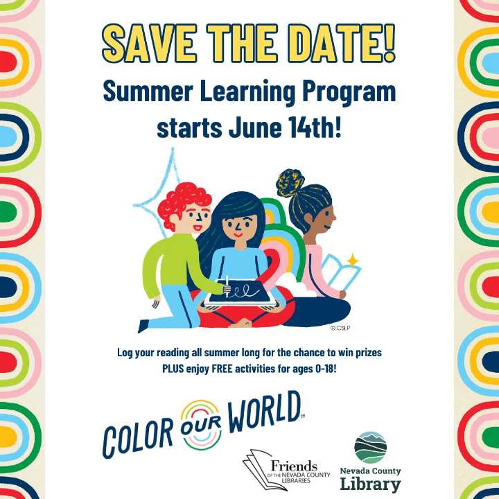 Color Our World with Nevada County Library’s Summer Learning Program