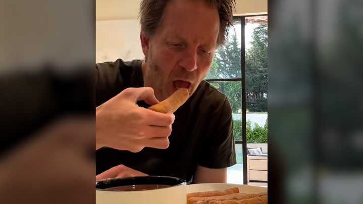 She made churros for a class project. One exploded in her dad's face.