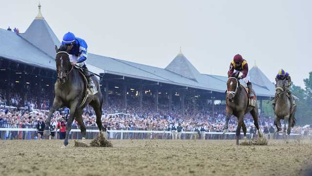 Sovereignty beats Journalism to win the Belmont Stakes