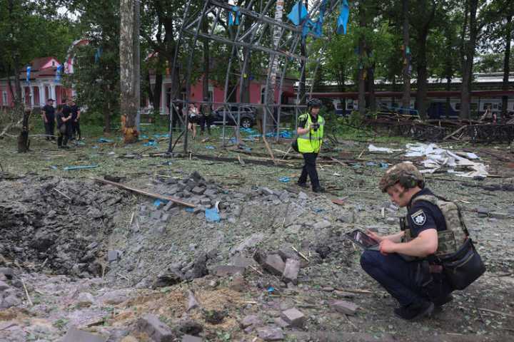 Russian attacks on Ukraine’s Kharkiv kills four, wounds at least 60, officials say
