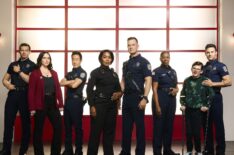 ‘9-1-1’: Oliver Stark & Aisha Hinds Talk Breaking on Set, TV Faves & More (VIDEO)