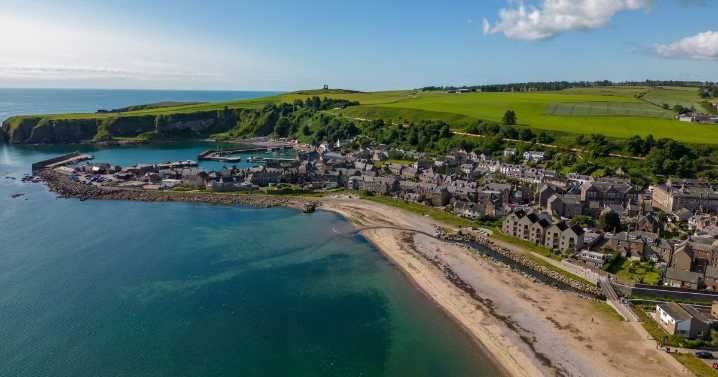 Coastal Scottish town famous for iconic chip shops and birthplace of deep fried Mars bar