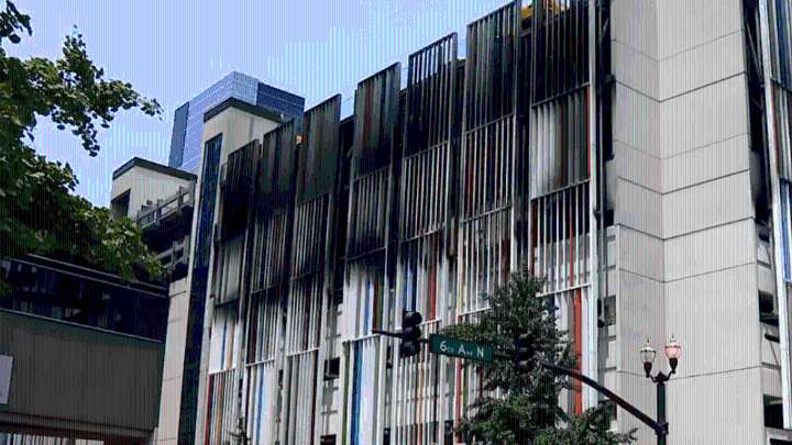 Thick smoke, collapsed ramp: Fire erupts in Nashville Public Library garage