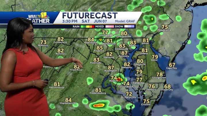 Weather: Dalencia shows when rain moves into Maryland