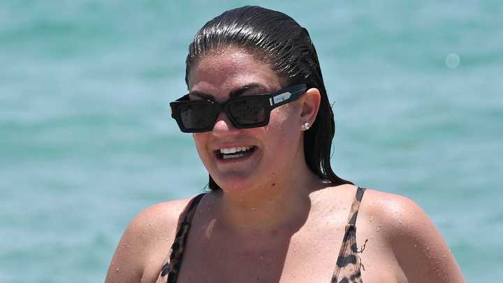 The Valley’s Brittany Cartwright rocks a leopard swimsuit at the beach in Miami in unfiltered new photos