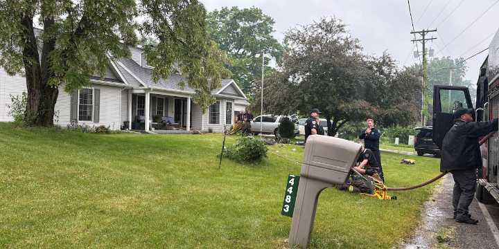 Crews extinguish housefire in Leoni Township Thursday morning
