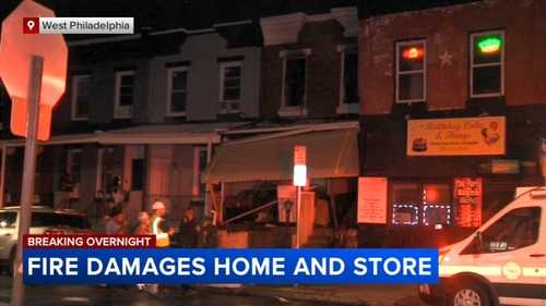 Fire in abandoned house spreads to corner store in West Philadelphia