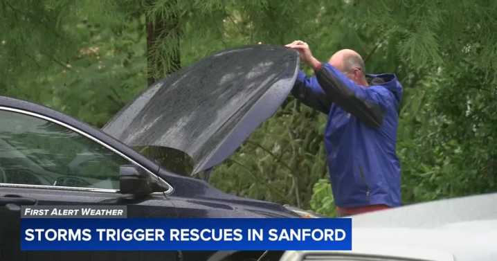 Heavy rain brings areas of flash flooding, prompts water rescues