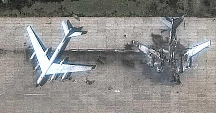 Satellite images show destruction of Russian planes by Ukraine's drones