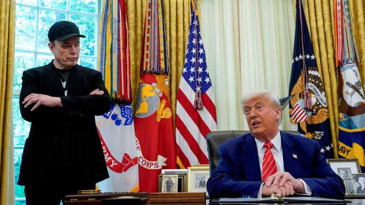 Tesla stock price falls as Elon Musk splits with Trump