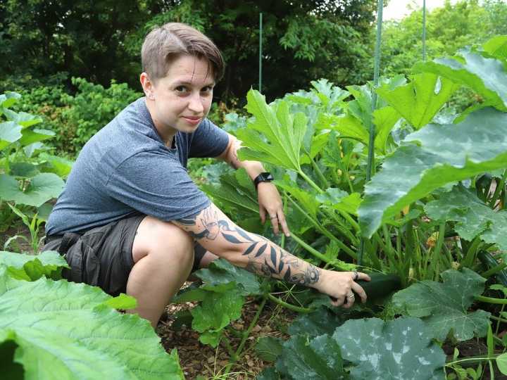 Flour Mill Community Farm holding Green Collar Days 