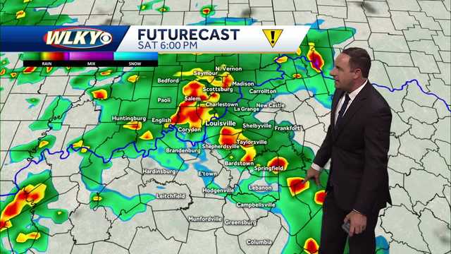 Another round of showers & storms Saturday