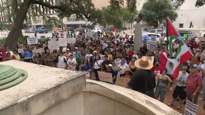 Protesters in San Antonio rally against mass deportations and recent ICE policy changes