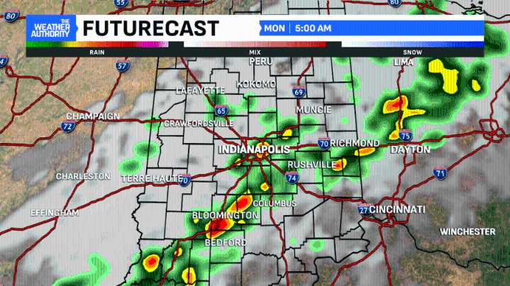 Rain chances continue through Sunday