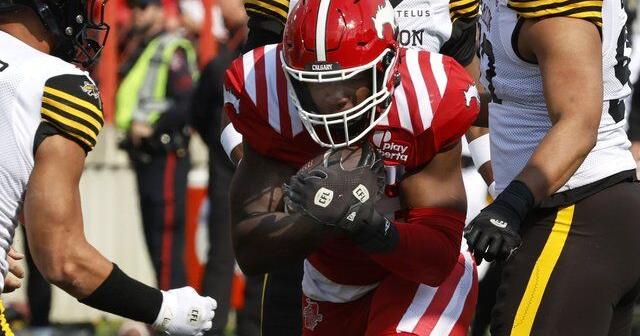 Stampeders down Tiger-Cats 38-26 in Calgary debut for quarterback Vernon Adams Jr.