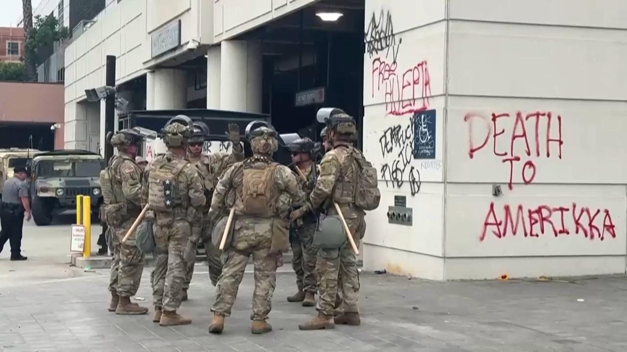 National Guard troops ordered to Los Angeles by Trump find quiet streets and few protests