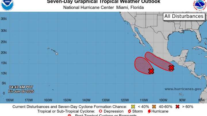 2 tropical depressions could soon form in Pacific: See tracker
