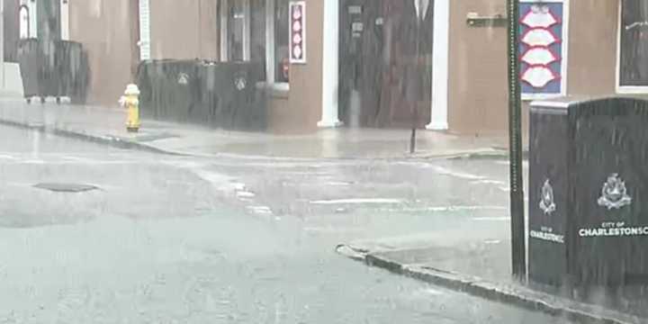 Tropical rain soaking Carolinas with flooding possible along Southeast coast