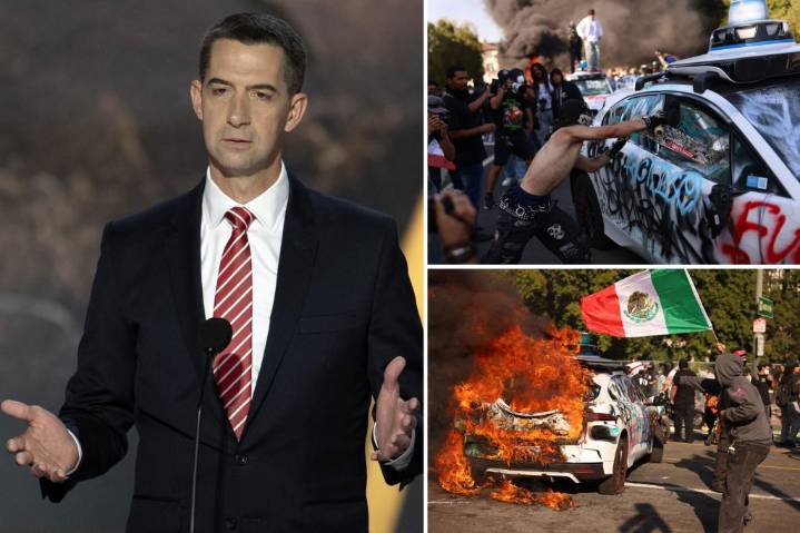 Sen. Tom Cotton backs use of Insurrection Act to quell LA riots -- five years after controversial NYT op