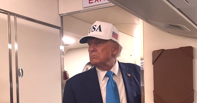 WATCH: Trump’s Full Press Gaggle Aboard Air Force One from Breitbart's Vantage Point