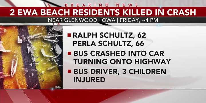 Deadly crash in Iowa kills 2 Ewa Beach residents, injures 4 others