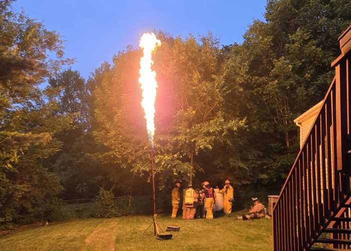 Firefighter overcome at Lake Carmel propane gas leak
