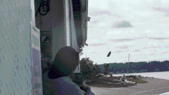 Flying boats make for a rare sight as Washington clears junker vessels by helicopter