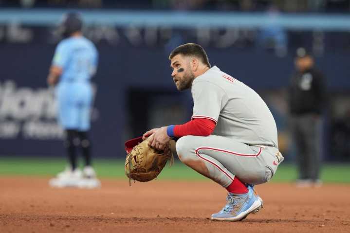 Filis colocan a Bryce Harper en la lista de lesionados por inflamación en la muñeca